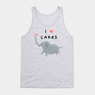 Elephant Loves Cakes Tank Top